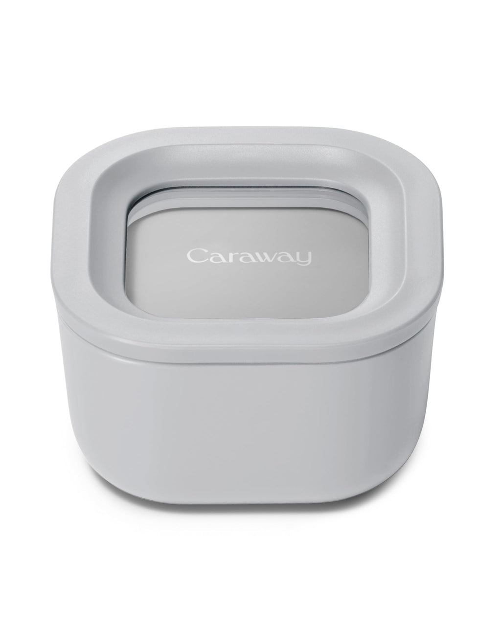 Caraway Glass Food Storage - 6.6 Cup Glass Container - Ceramic Coated Food Container - Non Stick Lunch Box Container with Lids - Dishwasher, Oven, & Microwave Safe - Cream