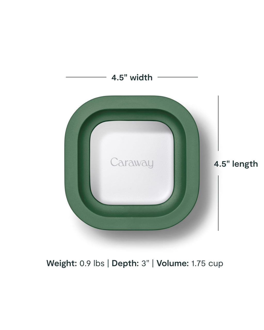 Caraway Glass Food Storage - 6.6 Cup Glass Container - Ceramic Coated Food Container - Non Stick Lunch Box Container with Lids - Dishwasher, Oven, & Microwave Safe - Cream
