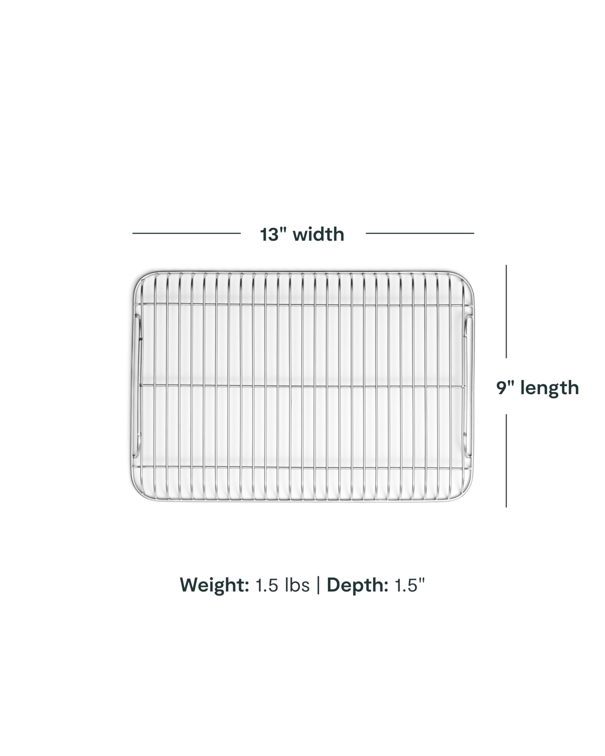 Caraway Stainless Steel Cooling Rack - 18" x 13" - For Cooling Baked Goods, Icing, & More - Designed to Fit Into Our Large Baking Sheet