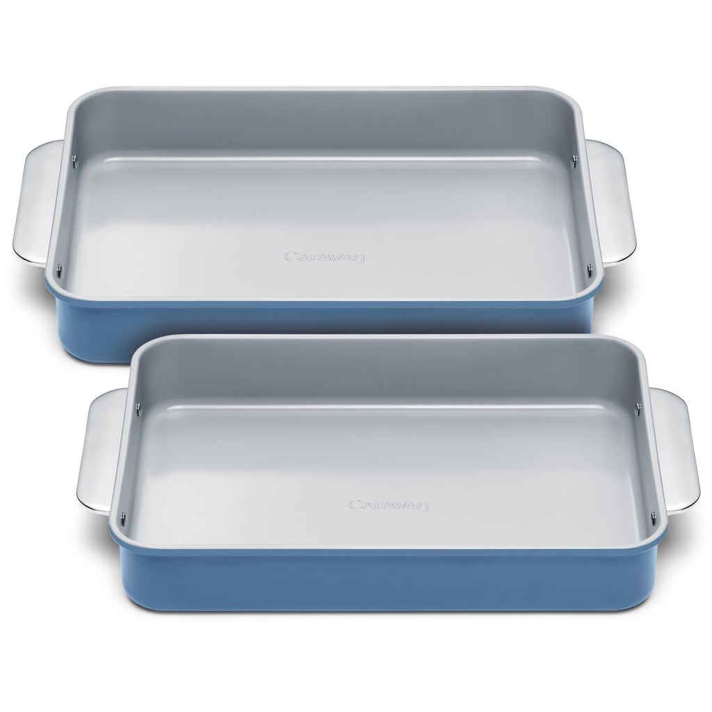 Caraway Non-Stick Ceramic 9”x13” Rectangle Pan - Naturally Slick Ceramic Coating - Non-Toxic, PTFE & PFOA Free - Perfect for Brownies, Lasagnas, and More - Cream