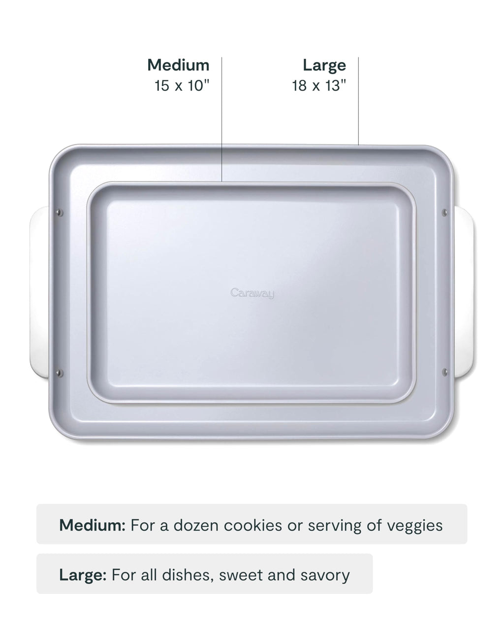 Caraway Nonstick Ceramic Small Baking Sheet (9x13”) – Non-Toxic, PTFE & PFOA Free – Oven Safe – Aluminized Steel Core – Mini Sheet Pan for Baking, Roasting & More - Cream