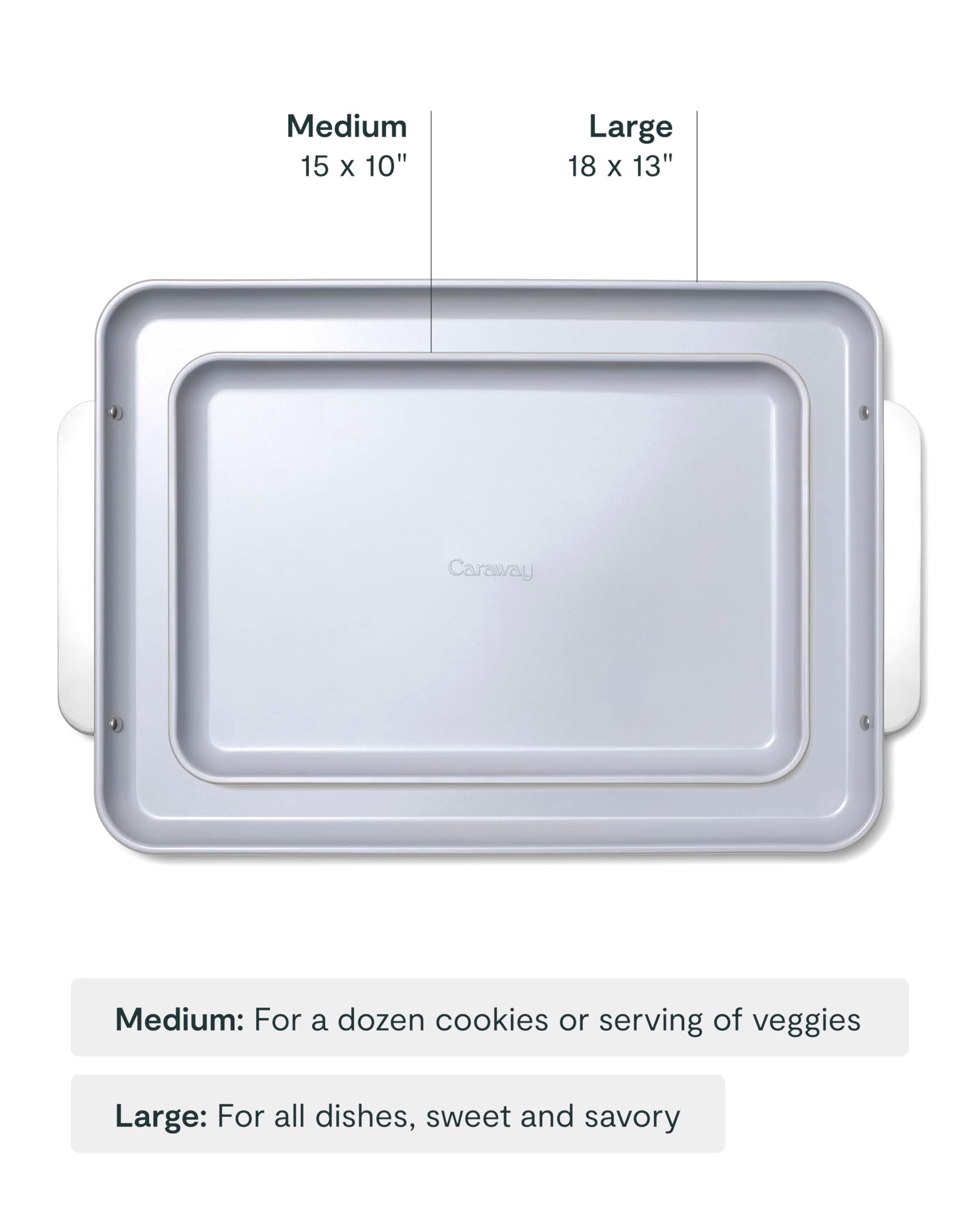 Caraway Nonstick Ceramic Small Baking Sheet (9x13”) – Non-Toxic, PTFE & PFOA Free – Oven Safe – Aluminized Steel Core – Mini Sheet Pan for Baking, Roasting & More - Cream