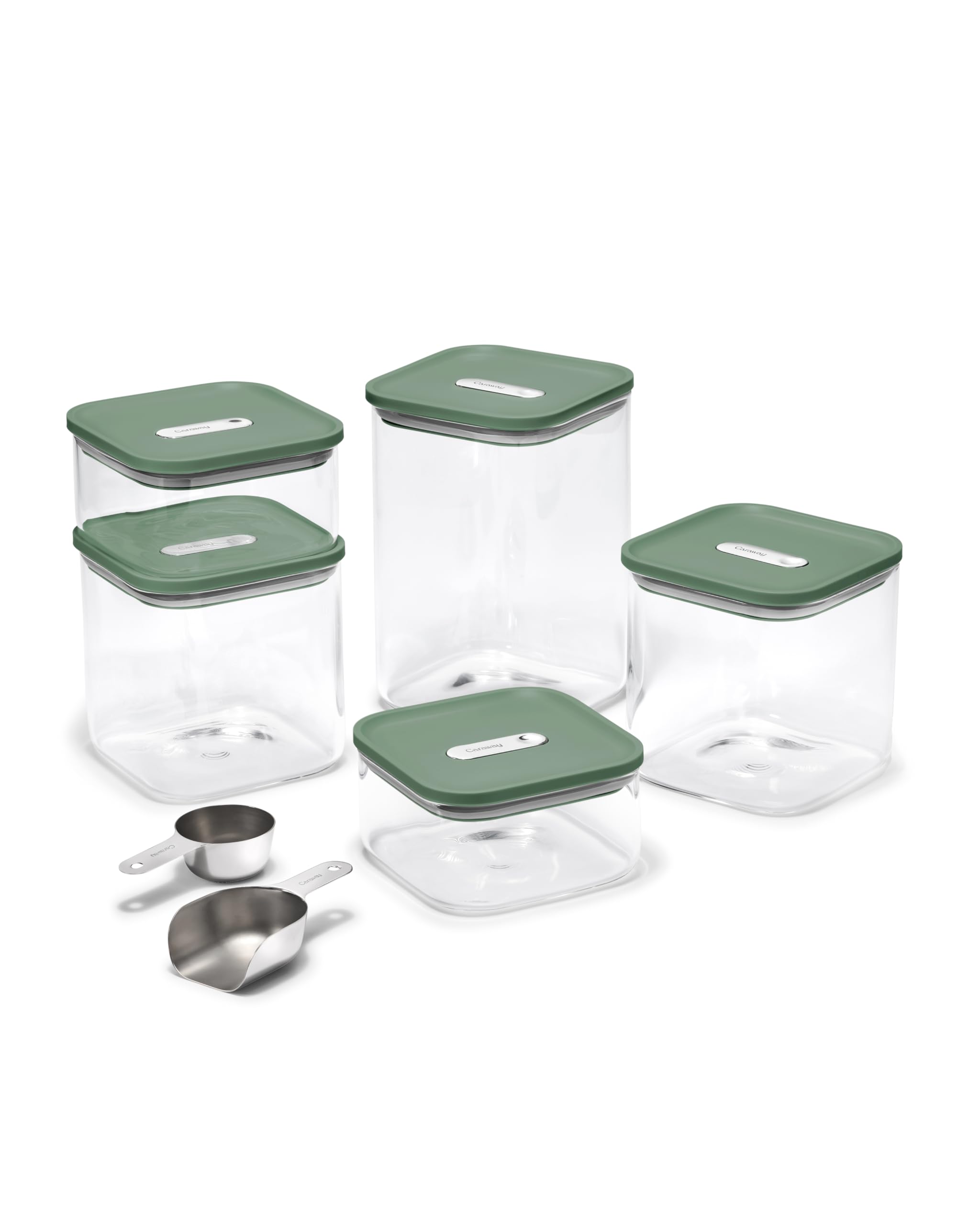 Caraway 13-Piece Glass Airtight Food Storage Containers with Lids – Non-Toxic, BPA-Free Kitchen Storage Containers – Stackable, Space-Saving Airtight Containers for Dry Goods and More - Navy