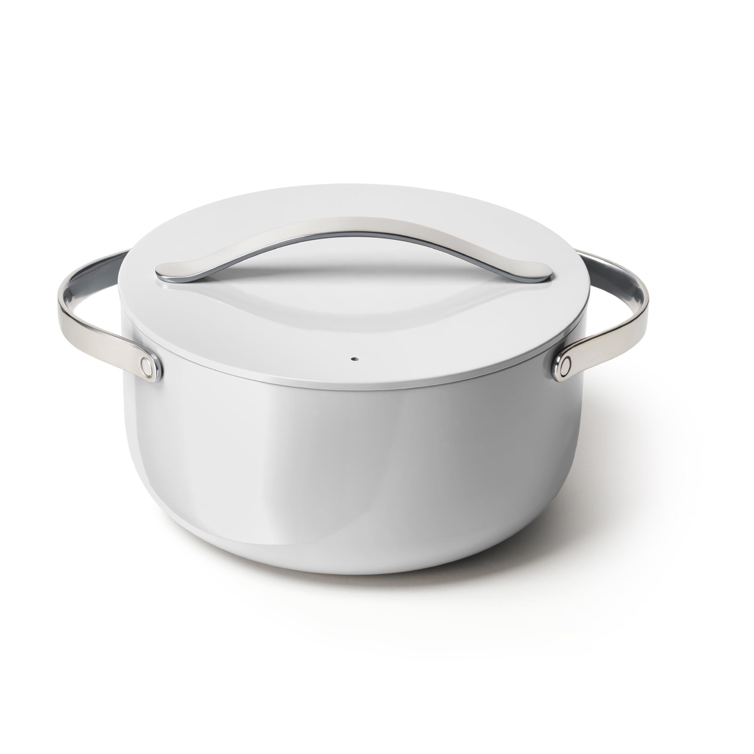Caraway Dutch Oven Pot with Lid (6.5 qt, 10.5") - Non-Stick Ceramic Coating - Free From Forever Chemicals - Oven Safe & Stovetop Agnostic - Cream