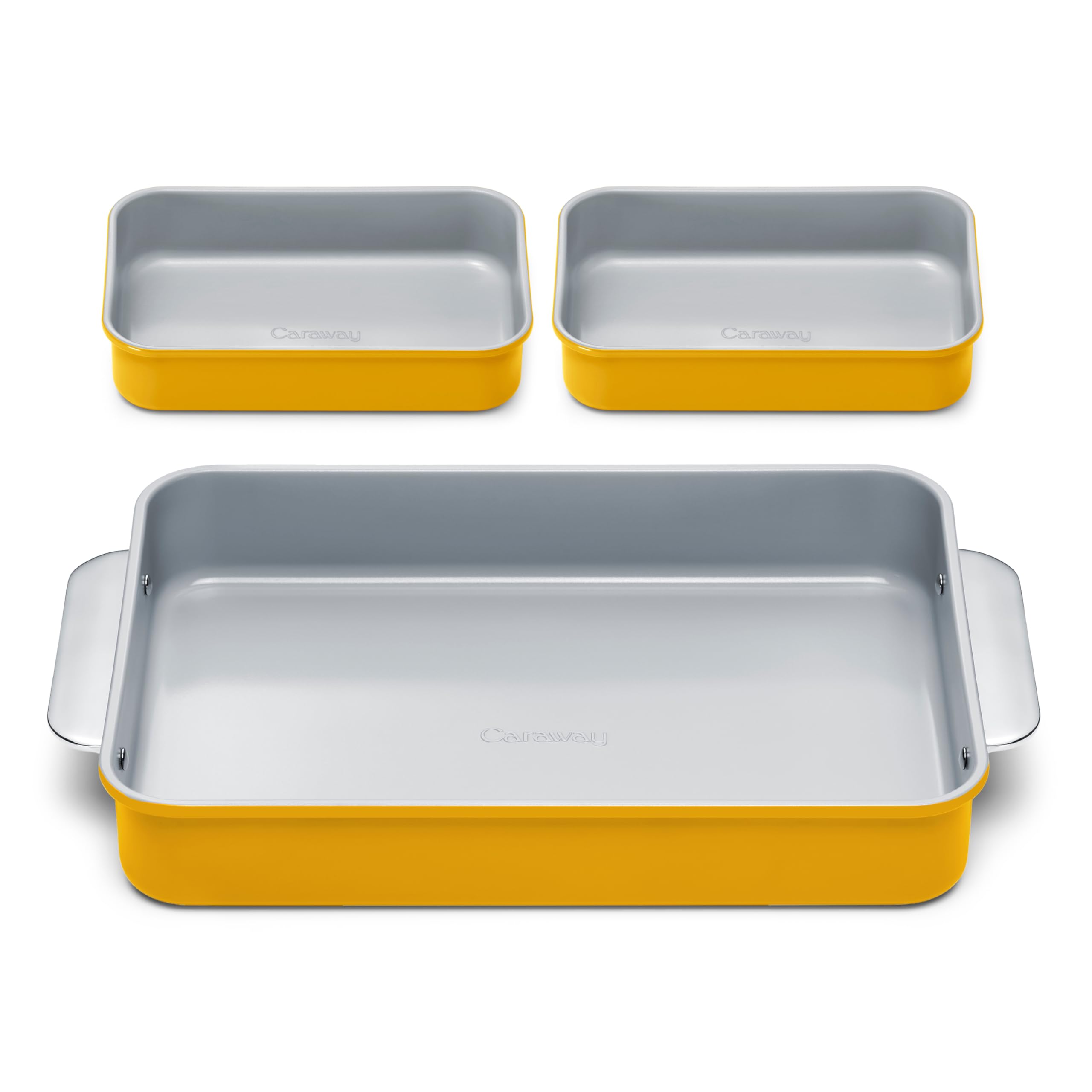 Caraway Non-Stick Ceramic 9”x13” Rectangle Pan - Naturally Slick Ceramic Coating - Non-Toxic, PTFE & PFOA Free - Perfect for Brownies, Lasagnas, and More - Cream