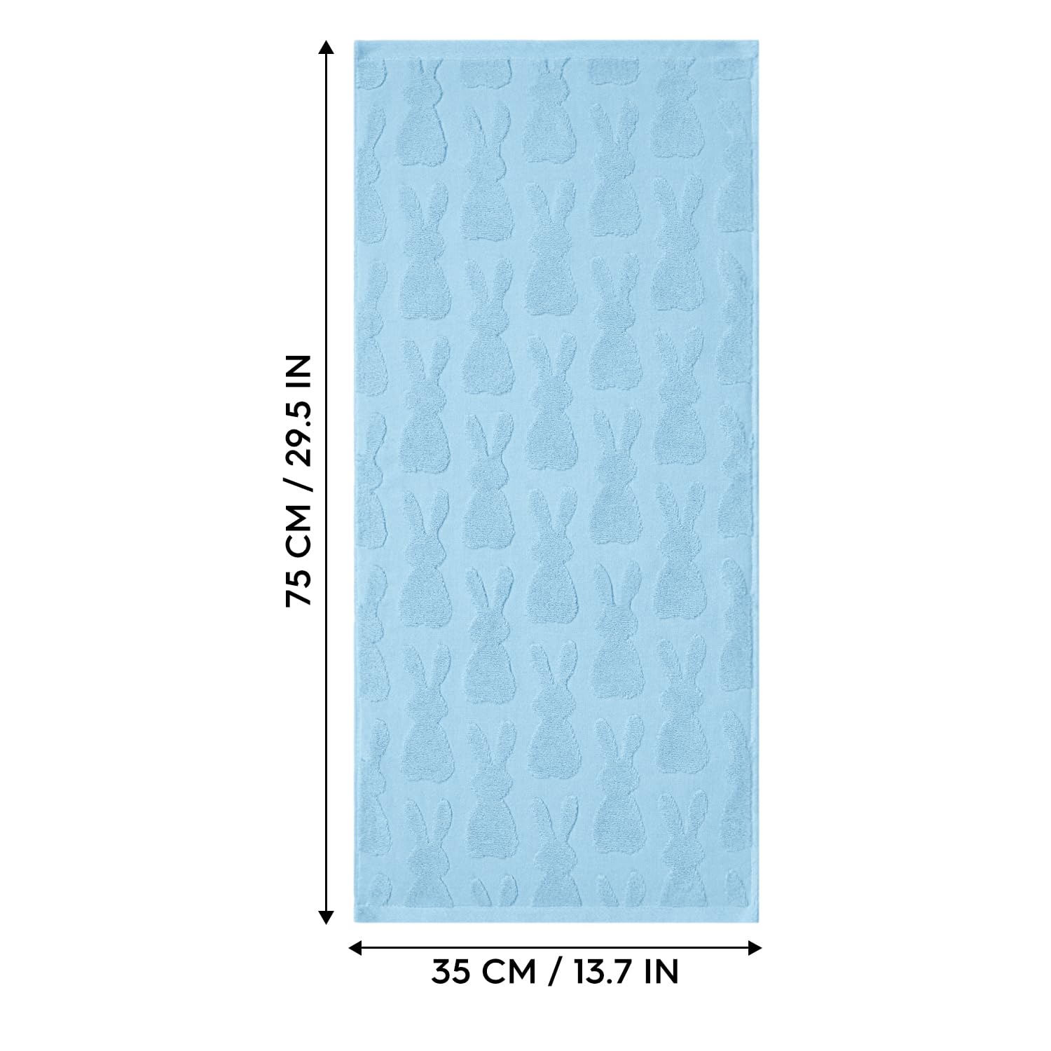 Artoid Mode 2 Pcs Beige 3D Rabbit Jacquard Easter Hand Towels for Bathroom, 100% Cotton Soft Absorbent Bathroom Decor Towels, 13.7 x 29.5 Inch