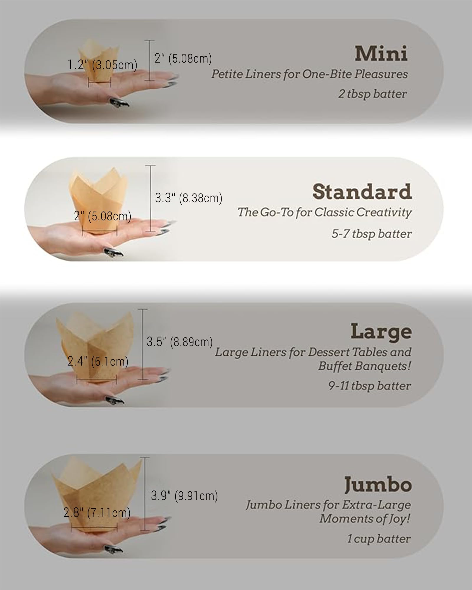 200pcs Natural Tulip Cupcake Liners for Baking Cups Unbleached European Parchment paper Tulip Muffin Liners, Cupcake Wrapper for Party, Christmas