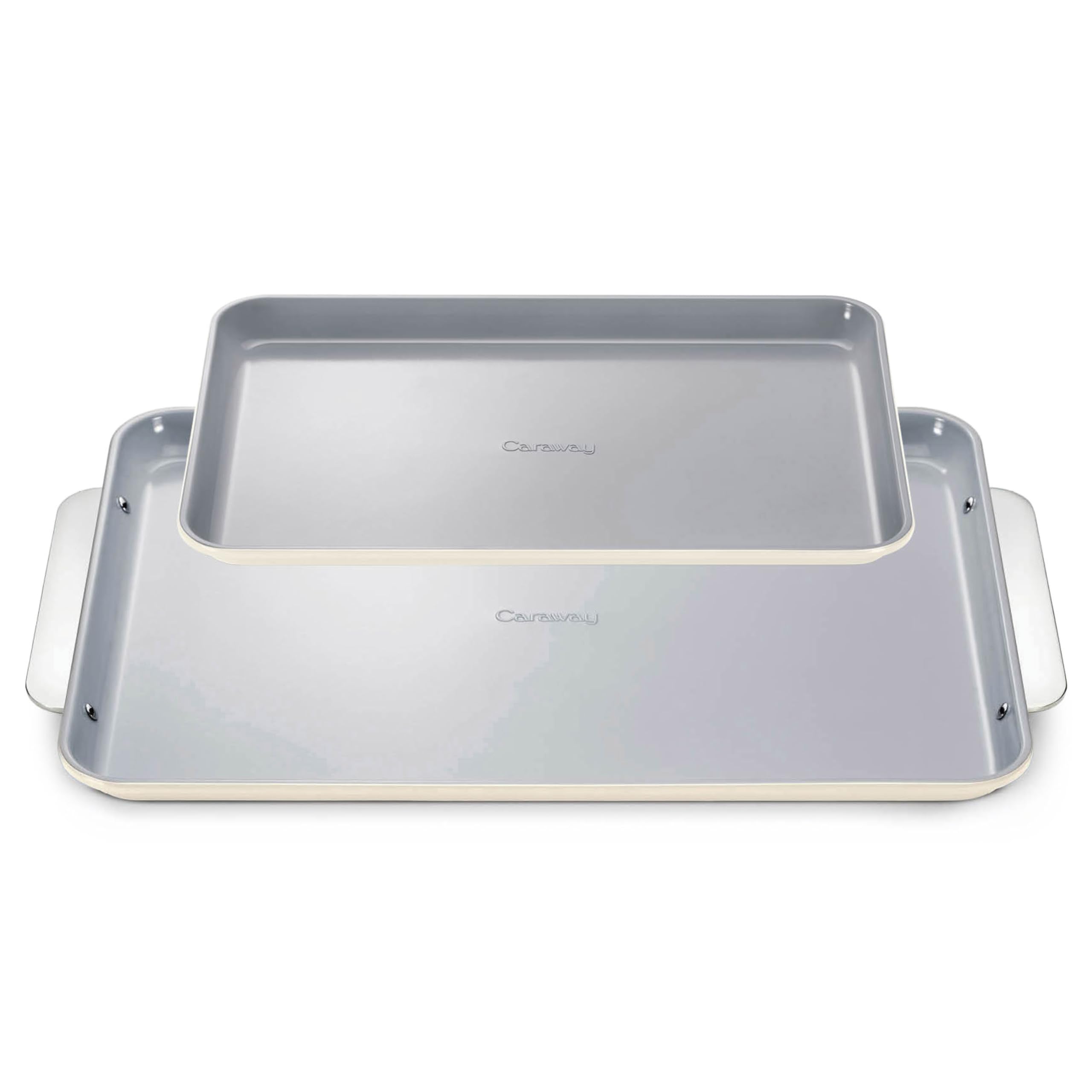 Caraway Nonstick Ceramic Small Baking Sheet (9x13”) – Non-Toxic, PTFE & PFOA Free – Oven Safe – Aluminized Steel Core – Mini Sheet Pan for Baking, Roasting & More - Cream