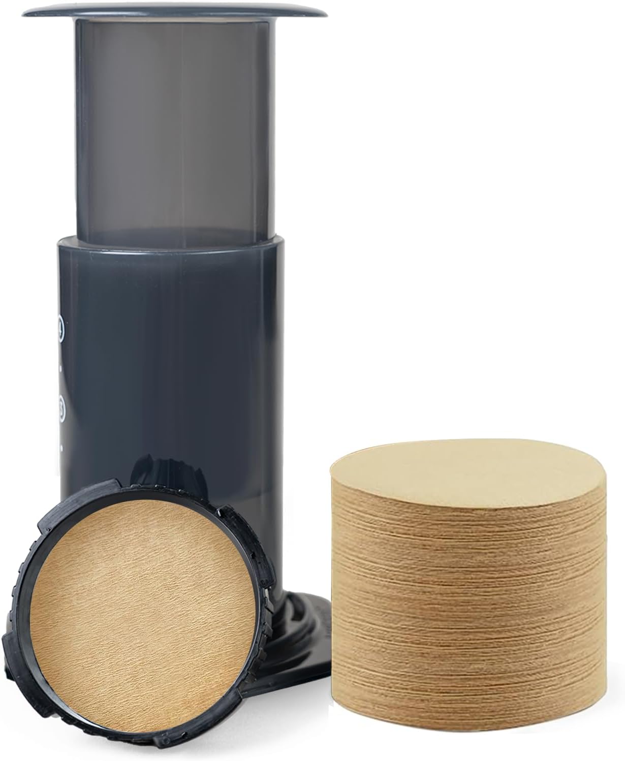 500-Count Unbleached Coffee Filters - Round Disposable Coffee Filter Papers Compatible with Aeropress Coffee Makers for Brewing Tea and Coffee