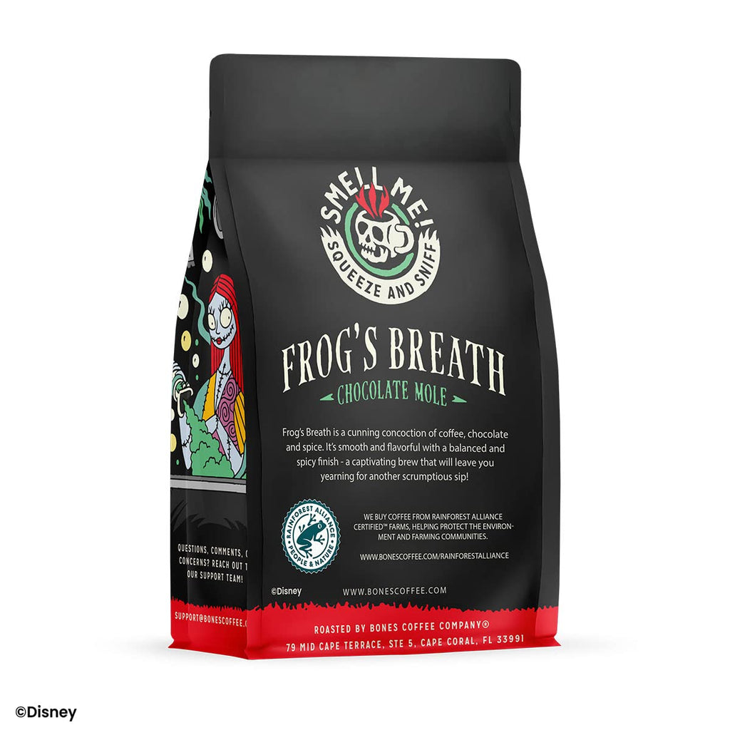 Bones Coffee Company Fallout Rocky Route 66, Rocky Road Flavored Coffee, Medium Roast Low Acid Arabica Beans Compatible with Auto drip and French Press Coffee Maker, 12 Oz Ground