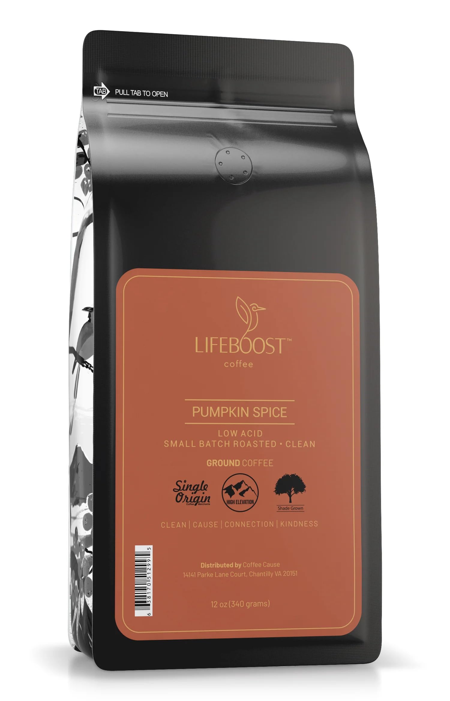 Lifeboost French Vanilla Ground Coffee - Non-GMO Low Acid Single Origin USDA Organic Coffee - Third Party Tested For Mycotoxins & Pesticides - 12 Ounces