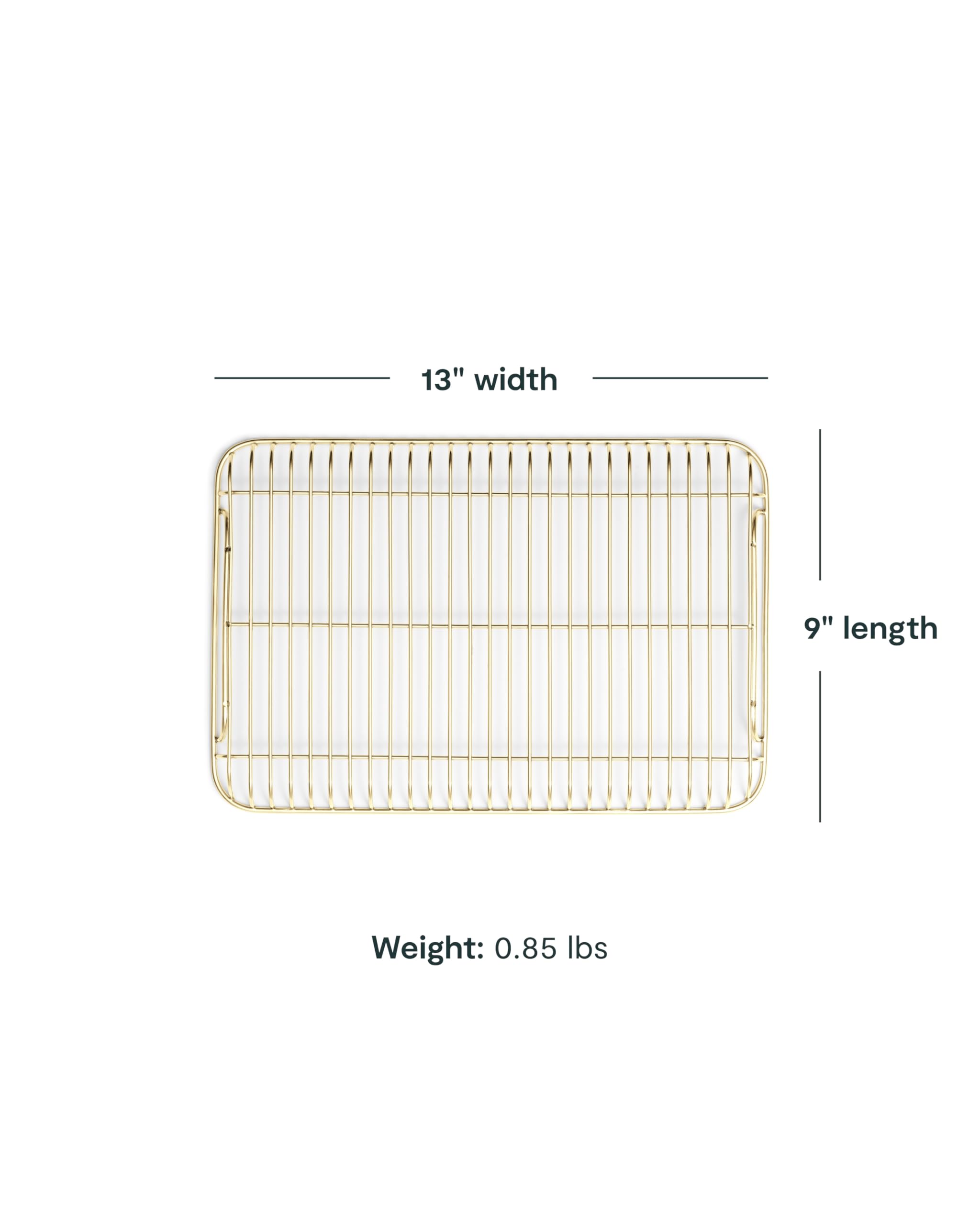 Caraway Stainless Steel Cooling Rack - 18" x 13" - For Cooling Baked Goods, Icing, & More - Designed to Fit Into Our Large Baking Sheet