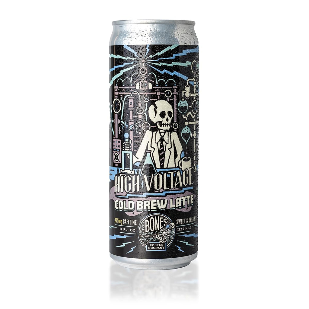 Bones Coffee Company S'mores Iced Coffee Latte - S'mores Flavored Canned Coffee Drink - 12 Pack Cans - 11 Oz Each
