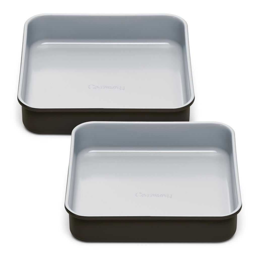Caraway 9” Square Pan - Non-Stick Ceramic Coating - Free From Forever Chemicals - Cake Pan Perfect for Brownies, Lemon Bars, & More - Cream