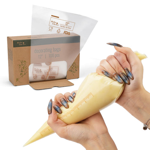 16 Inch Large Piping Bags, 100PCS Thickened Disposable Pastry Bags, Anti Burst Icing Bags for Cream Frosting, Non-slip Frosting Bags, Cake & Cookie Decorating Supplies