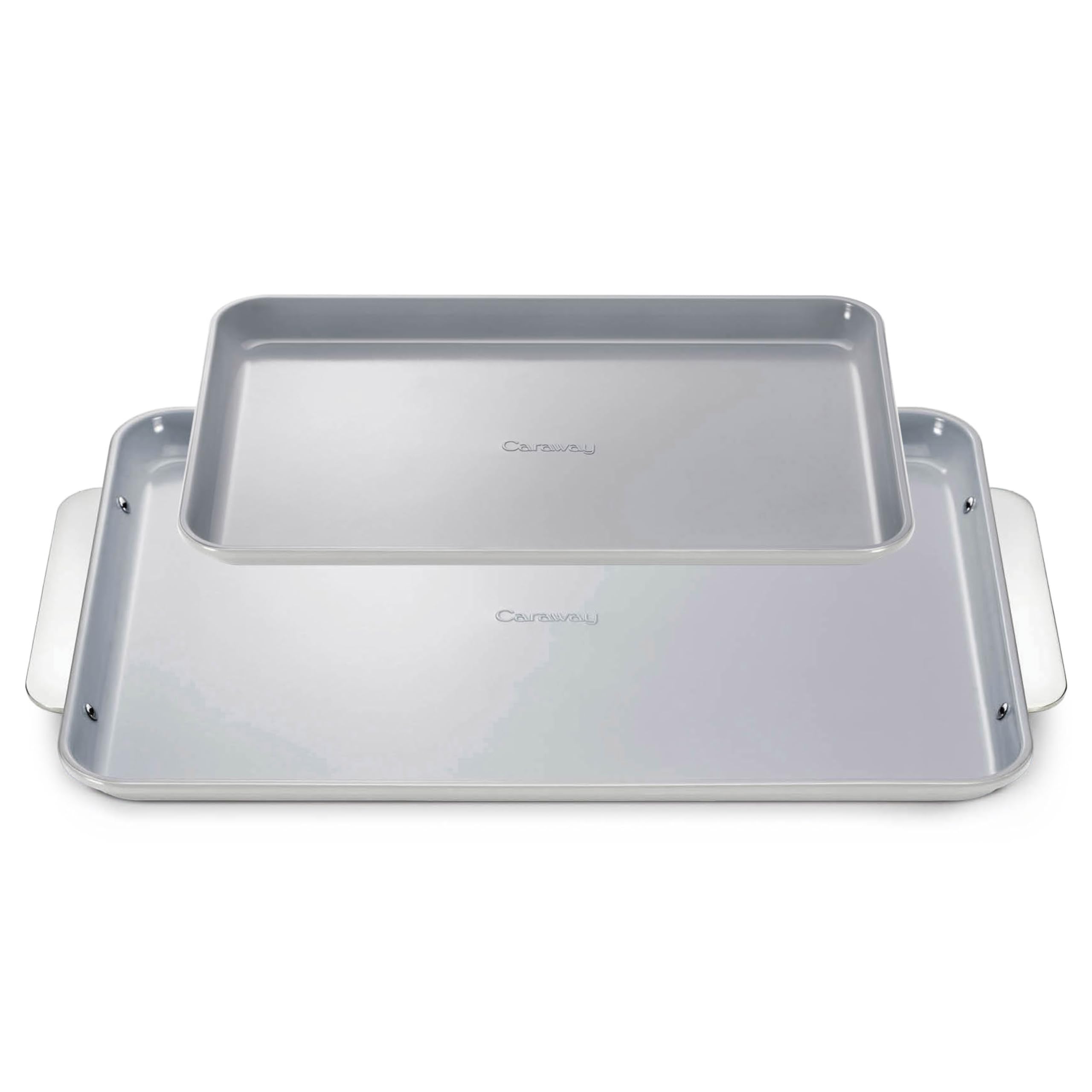 Caraway Nonstick Ceramic Small Baking Sheet (9x13”) – Non-Toxic, PTFE & PFOA Free – Oven Safe – Aluminized Steel Core – Mini Sheet Pan for Baking, Roasting & More - Cream
