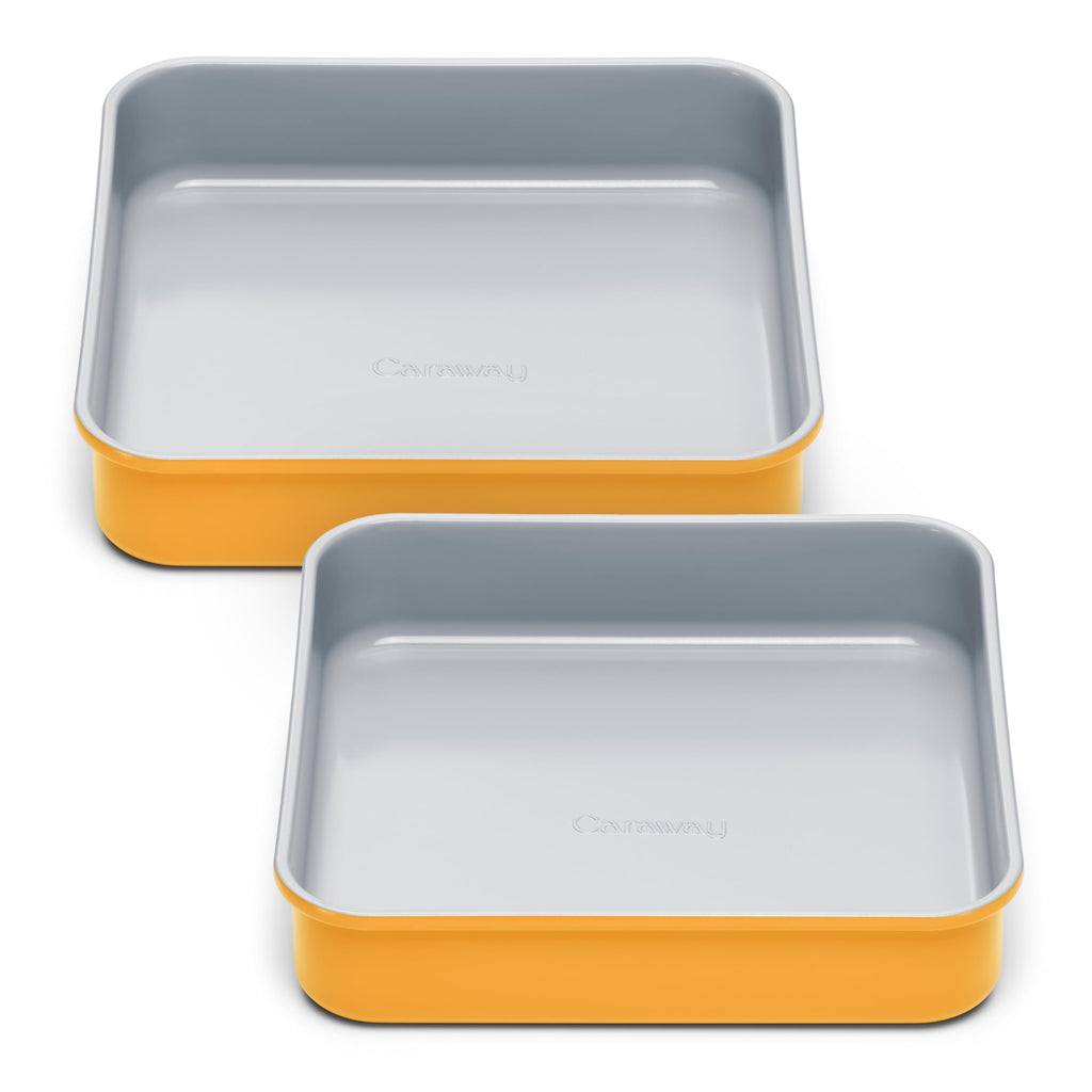 Caraway 9” Square Pan - Non-Stick Ceramic Coating - Free From Forever Chemicals - Cake Pan Perfect for Brownies, Lemon Bars, & More - Cream