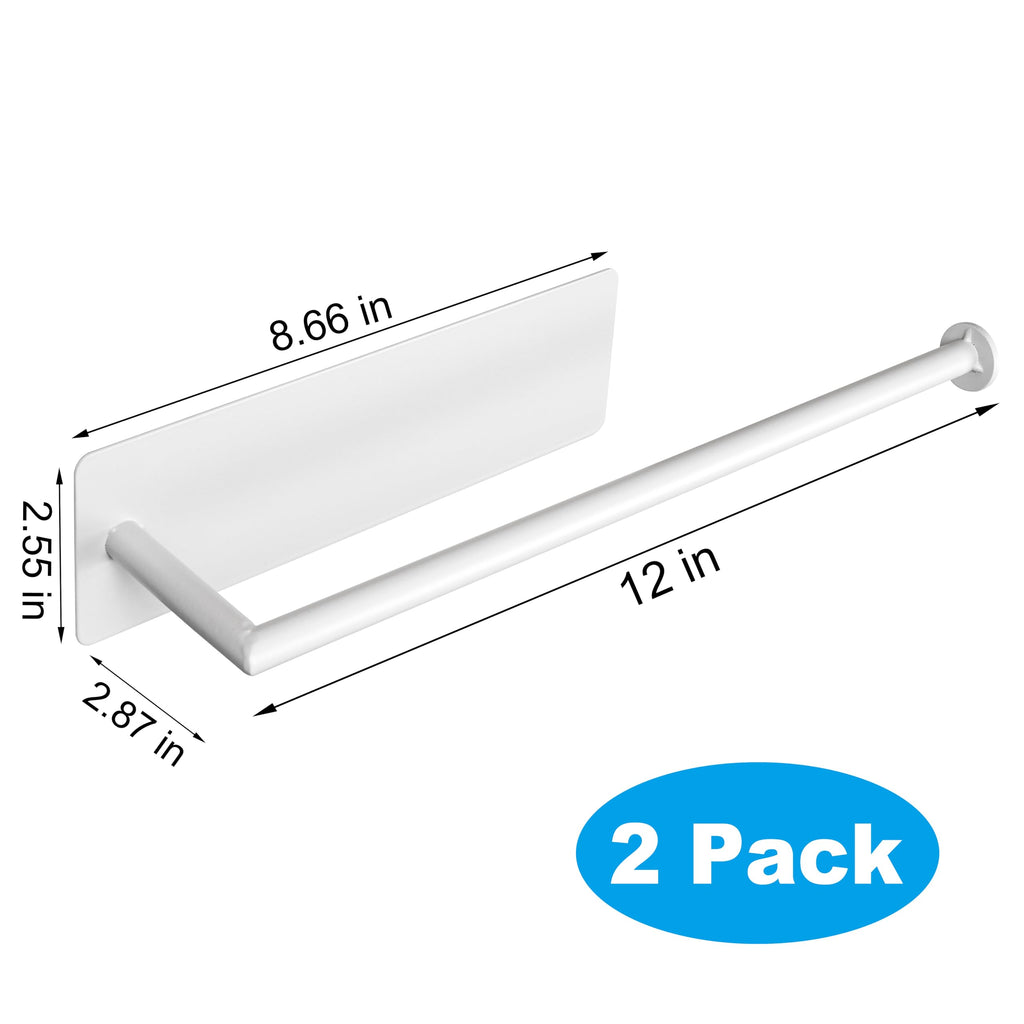 RedCall 2 Pack Magnetic Paper Towel Holder for Fridge,Black Kitchen Towel Holder for Refrigerator/BBQ Grills/Griddles Toolbox/RV,Powerful Magnetic Towel Bar,Kitchen Bathroom Organizers and Storage