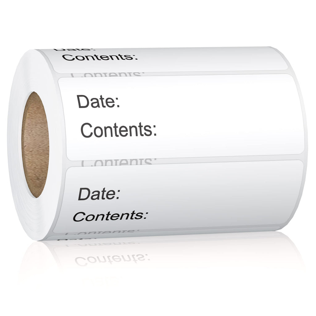 500 Pcs 1" x 3" Freezer Refrigerator Food Labels, Removable Adhesive, Water Oil Resistant, No Residue Food Storage Containers Labels Perfect for Monitoring Your Food in Kitchen