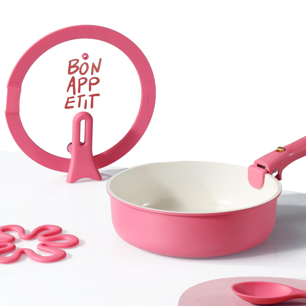 CAROTE 19pcs Pots and Pans Set, Nonstick Cookware Set Detachable Handle, Induction Kitchen Cookware Sets Non Stick with Removable Handle, RV Cookware Set, Oven Safe