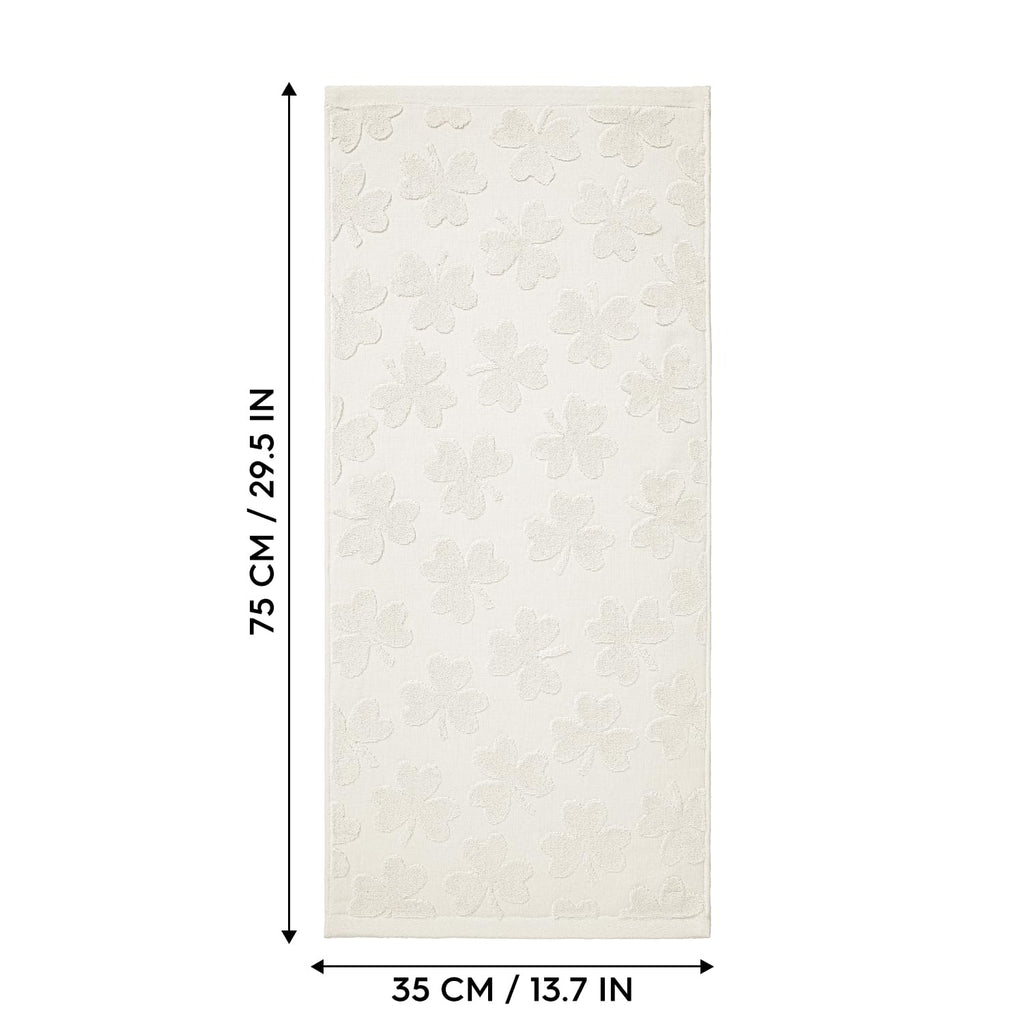 Artoid Mode 2 Pcs Dark Green 3D Shamrock Jacquard Patrick Hand Towels for Bathroom, 100% Cotton Soft Absorbent Bathroom Decor Towels, 13.7 x 29.5 Inch