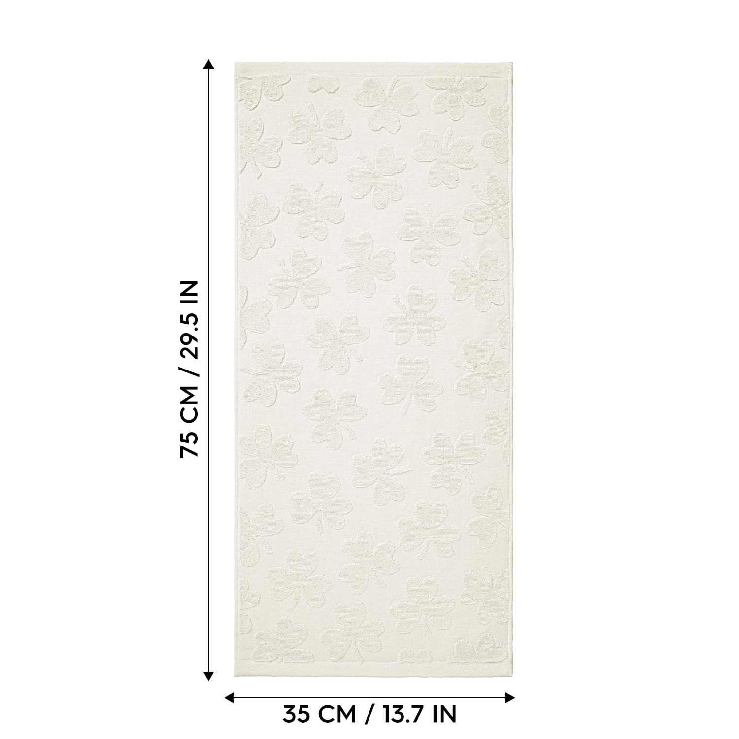 Artoid Mode 2 Pcs Dark Green 3D Shamrock Jacquard Patrick Hand Towels for Bathroom, 100% Cotton Soft Absorbent Bathroom Decor Towels, 13.7 x 29.5 Inch