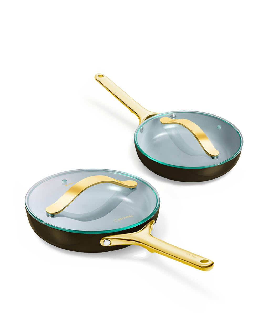 Caraway Nonstick Ceramic Frying Pan With Glass Lid (2.7 qt, 10.5") - Non Toxic, PTFE & PFOA Free - Oven Safe & Compatible with All Stovetops (Gas, Electric & Induction) - Cream