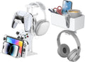 KDD Headphone Stand, Controller & Headset Holder & 4 in 1 Desk Cup Holder - Clamp on Under Desk Headphone Hanger