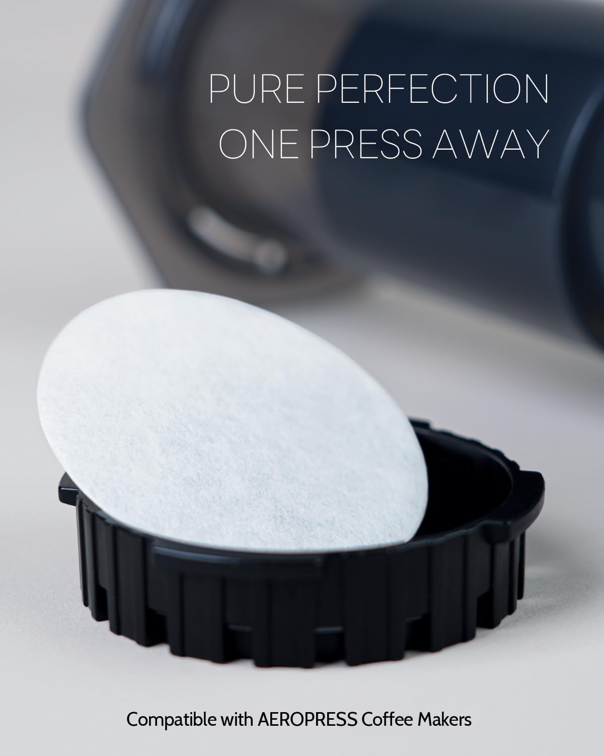 Portable 400-Count Replacement Paper Filters, 4-Pack - Conveniently Sealed, Disposable Coffee Filters Paper Compatible with Aeropress Coffee Makers and Bialetti Moka Pot