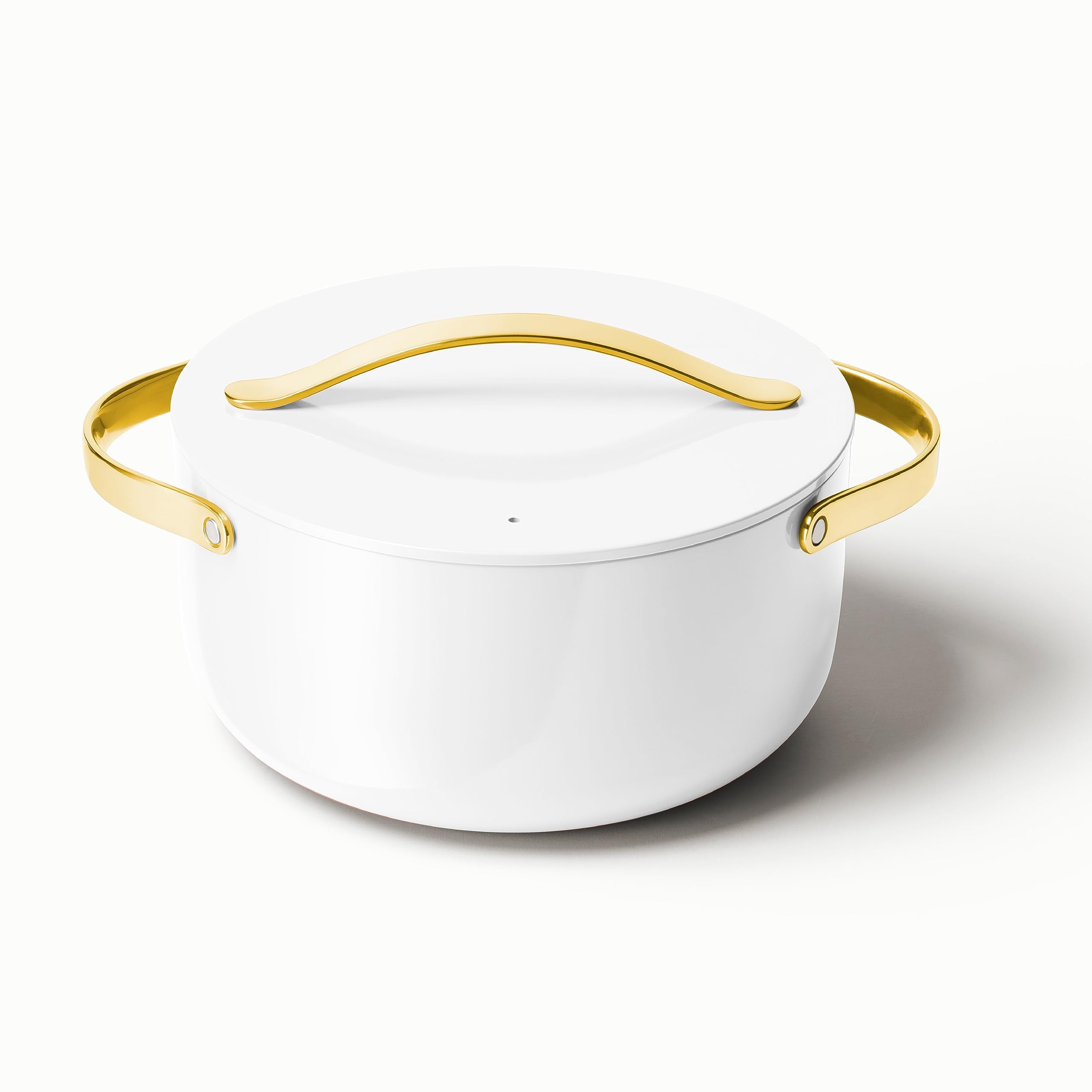 Caraway Dutch Oven Pot with Lid (6.5 qt, 10.5") - Non-Stick Ceramic Coating - Free From Forever Chemicals - Oven Safe & Stovetop Agnostic - Cream