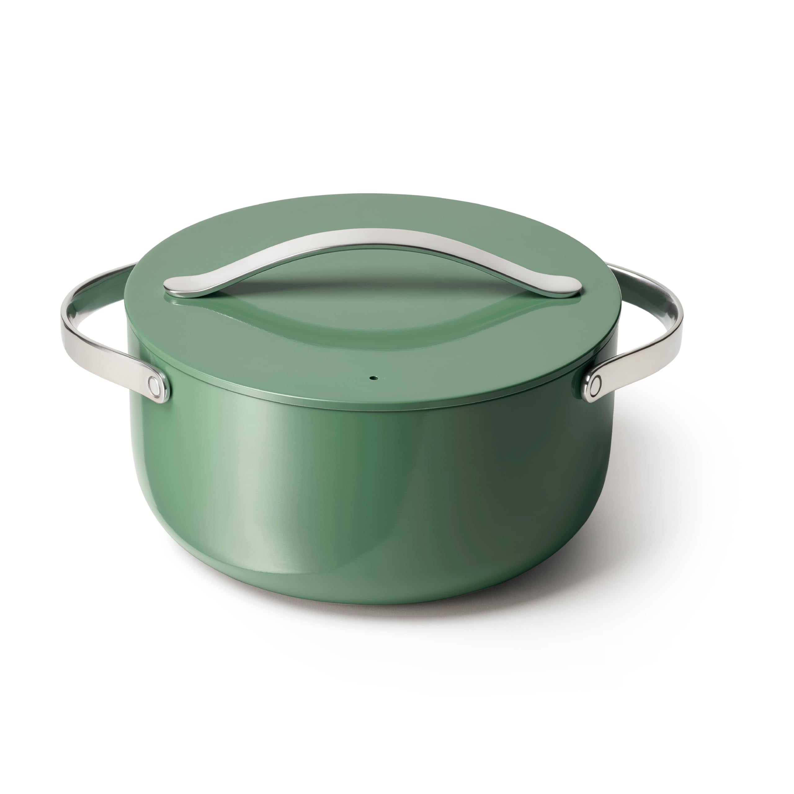 Caraway Dutch Oven Pot with Lid (6.5 qt, 10.5") - Non-Stick Ceramic Coating - Free From Forever Chemicals - Oven Safe & Stovetop Agnostic - Cream