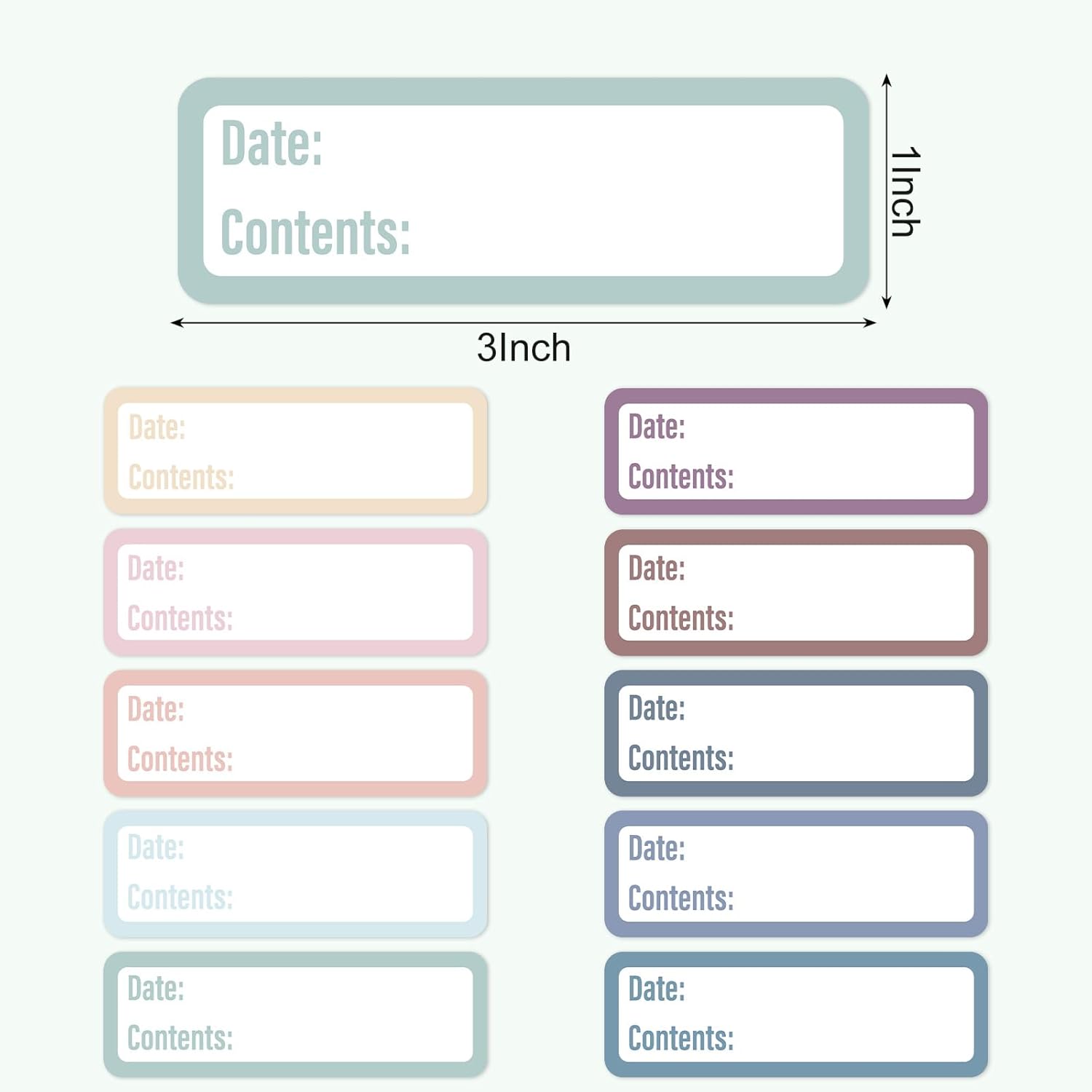 1000Pcs Removable Food Labels,1 x 3 Inch Colored Freezer Labels Date Stickers Waterproof Oil Food Storage Stickers Easy Clean No Residue (Colorful)