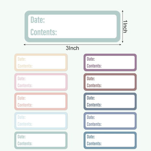 1000Pcs Removable Food Labels,1 x 3 Inch Colored Freezer Labels Date Stickers Waterproof Oil Food Storage Stickers Easy Clean No Residue (Colorful)