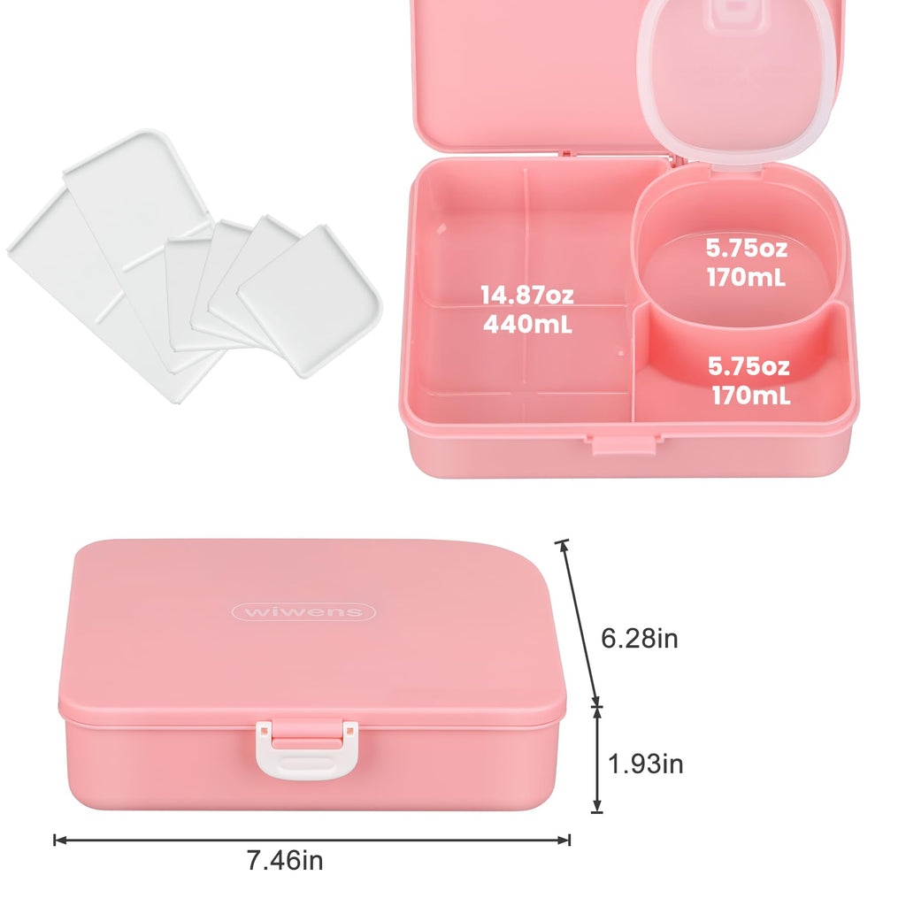 Snack Box Container for Kids Adults Reusable Snackle Box with Adjustable Dividers Airtight Snack Organizer with Compartents Toddler Bento Lunch Box Leak Proof for Office,School,Travel,Outdoor