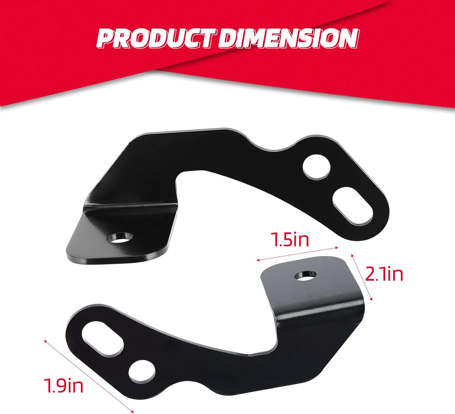 KEMIMOTO UTV Pod Light Brackets LED A-Pillar Light Mount Compatible with Polaris RZR XP 1000 / 900 / 800, Heavy-Duty Stainless Steel LED Cube Brackets, Rust-Proof Side Mounting 2-Pack