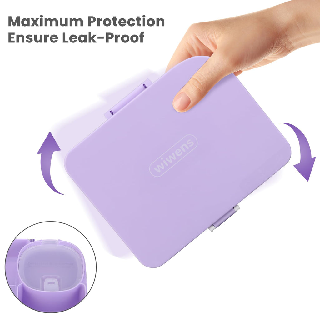 Snack Box Container for Kids Adults Reusable Snackle Box with Adjustable Dividers Airtight Snack Organizer with Compartents Toddler Bento Lunch Box Leak Proof for Office,School,Travel,Outdoor
