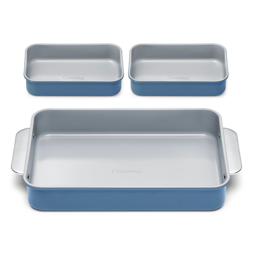 Caraway Non-Stick Ceramic 9”x13” Rectangle Pan - Naturally Slick Ceramic Coating - Non-Toxic, PTFE & PFOA Free - Perfect for Brownies, Lasagnas, and More - Cream