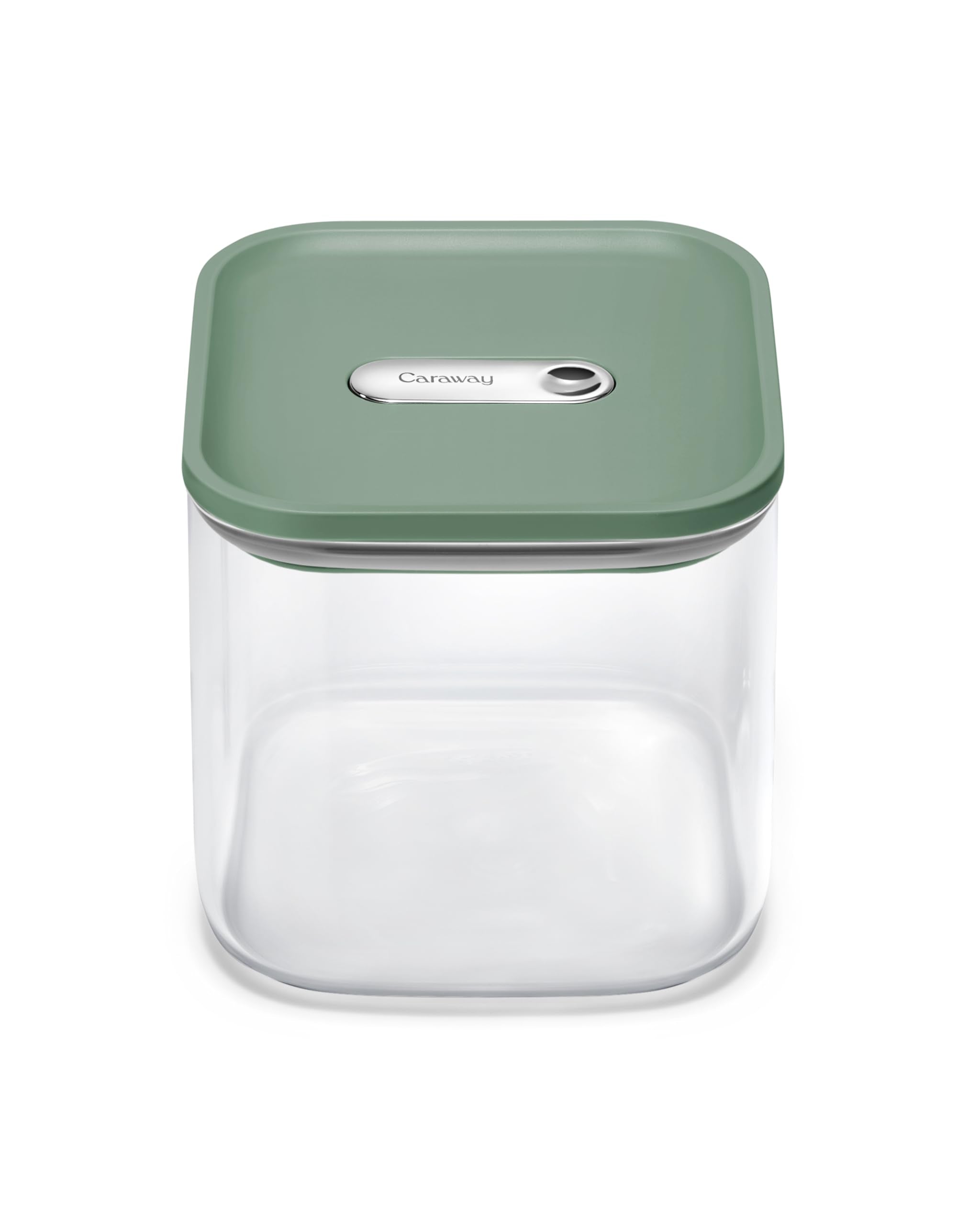 Caraway 4qt Glass Airtight Food Storage Container with Lid – Non-Toxic, BPA-Free Kitchen Storage Container – Stackable, Space-Saving Airtight Container for Dry Goods and More - Cream