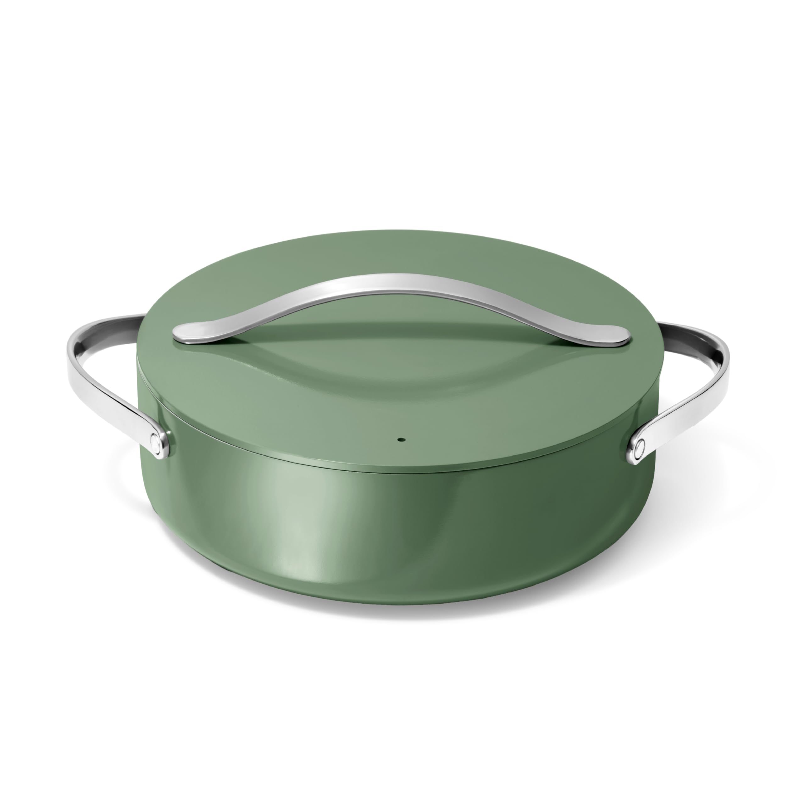 Caraway Rondeau - 6 Qt Non-Stick Pan with Lid - Free From Forever Chemicals - Perfect for Searing, Braising, & Roasting - Cream