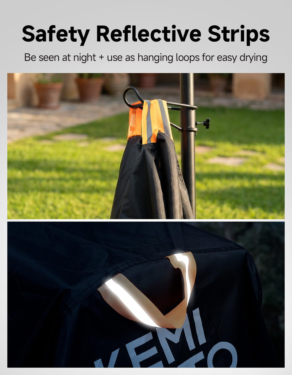 KEMIMOTO Riding Lawn Mower Cover with Windproof Buckle, Universal Fit for Riding Lawnmowers with decks up to 54'', Compatible with John Deere, Husqvarna, Cub Cadet, Toro, Ryobi, 420D Oxford