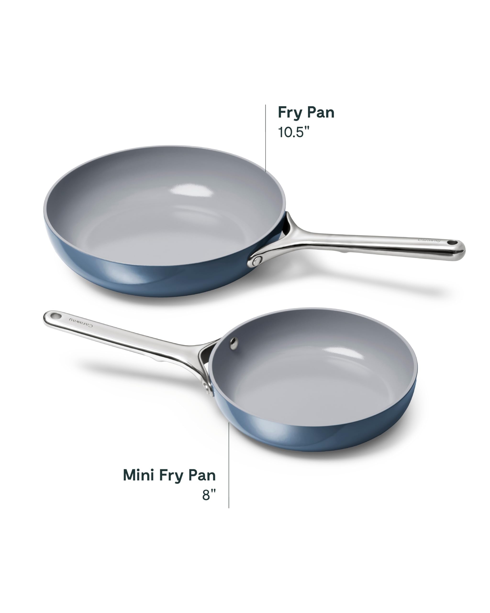 Caraway Nonstick Ceramic Frying Pan (2.7 qt, 10.5") - Non Toxic, PTFE & PFOA Free - Oven Safe & Compatible with All Stovetops (Gas, Electric & Induction) - Cream