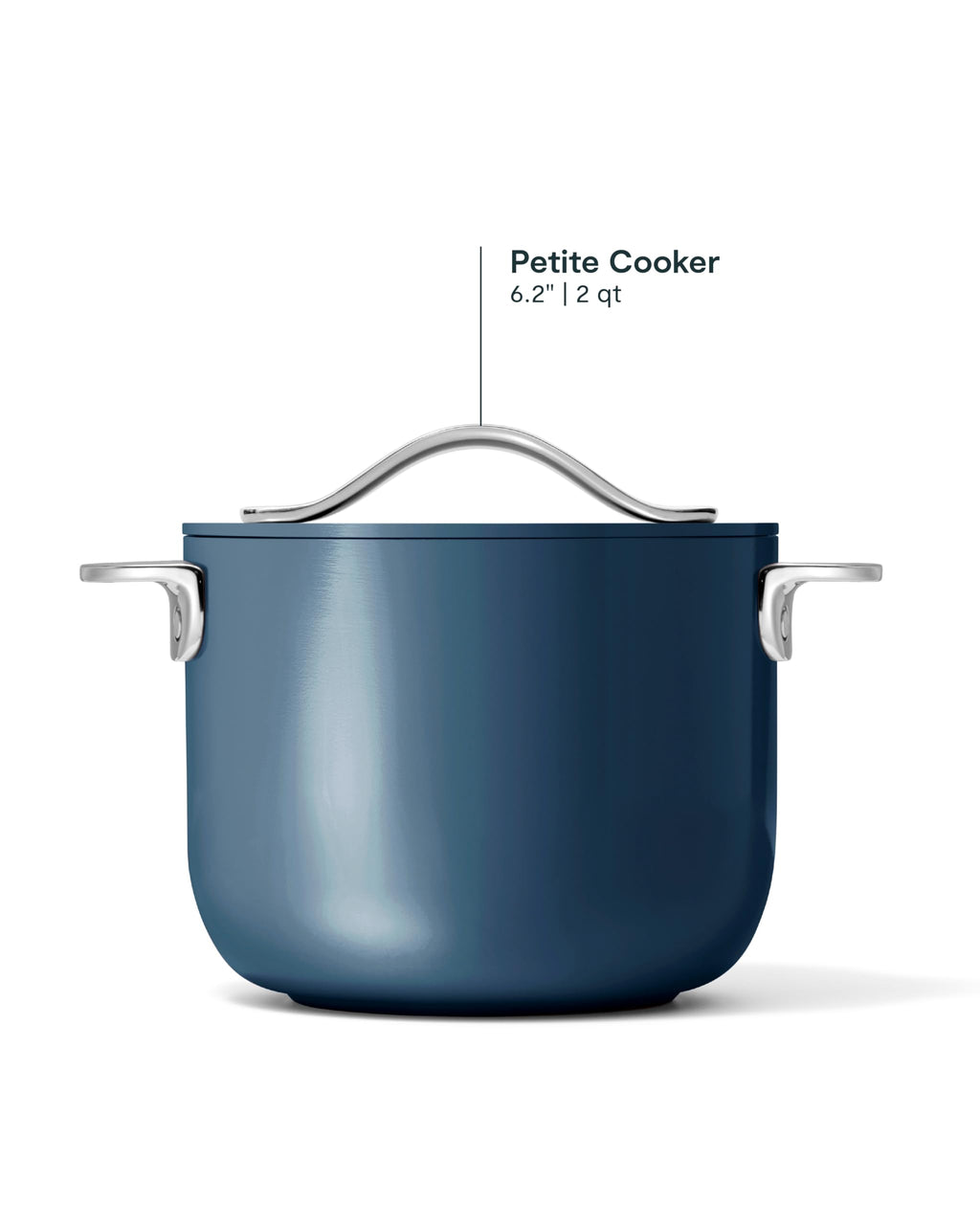 Caraway Petite Cooker - 2 Qt Ceramic Coated Pot - Free From Forever Chemicals - Perfect for Rice, Grains, or Sauces - Cream