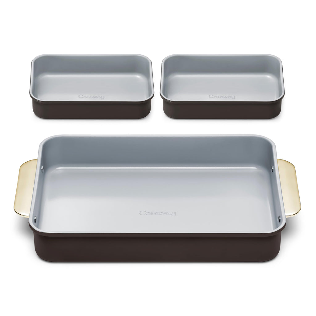 Caraway Non-Stick Ceramic 9”x13” Rectangle Pan - Naturally Slick Ceramic Coating - Non-Toxic, PTFE & PFOA Free - Perfect for Brownies, Lasagnas, and More - Cream