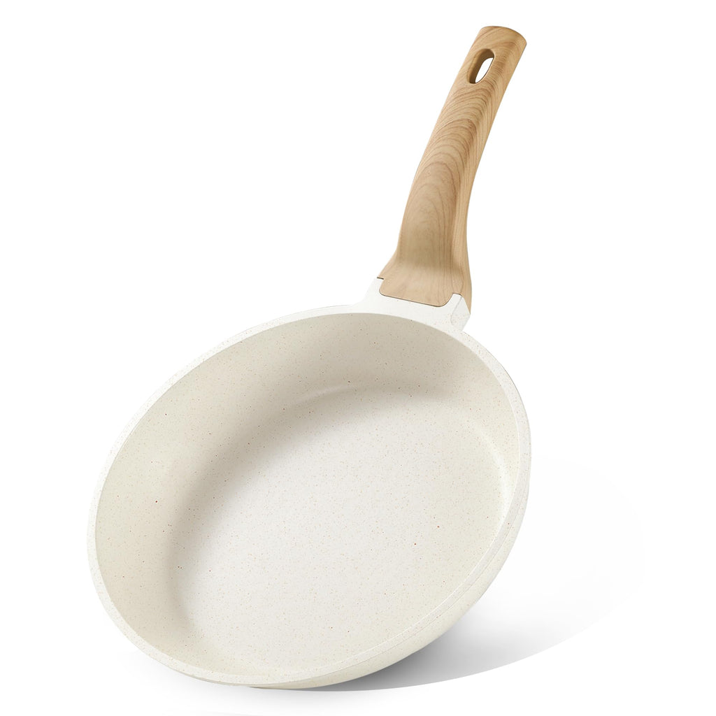 CAROTE Nonstick Frying Pan Skillet,Non Stick Granite Fry Pan Egg Pan Omelet Pans, Stone Cookware Chef's Pan, PFOA Free,Induction Compatible(Classic Granite, 8-Inch)