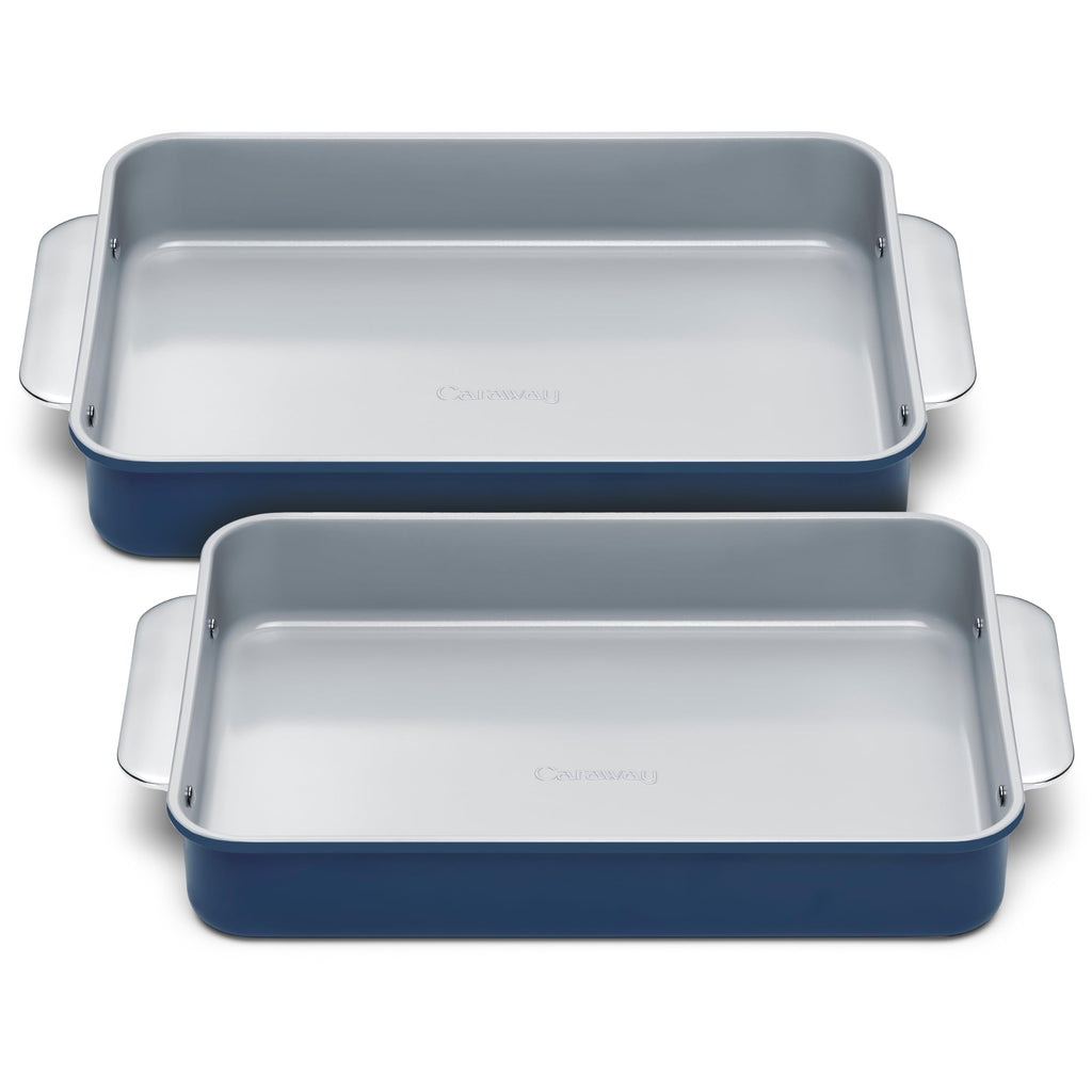 Caraway Non-Stick Ceramic 9”x13” Rectangle Pan - Naturally Slick Ceramic Coating - Non-Toxic, PTFE & PFOA Free - Perfect for Brownies, Lasagnas, and More - Cream