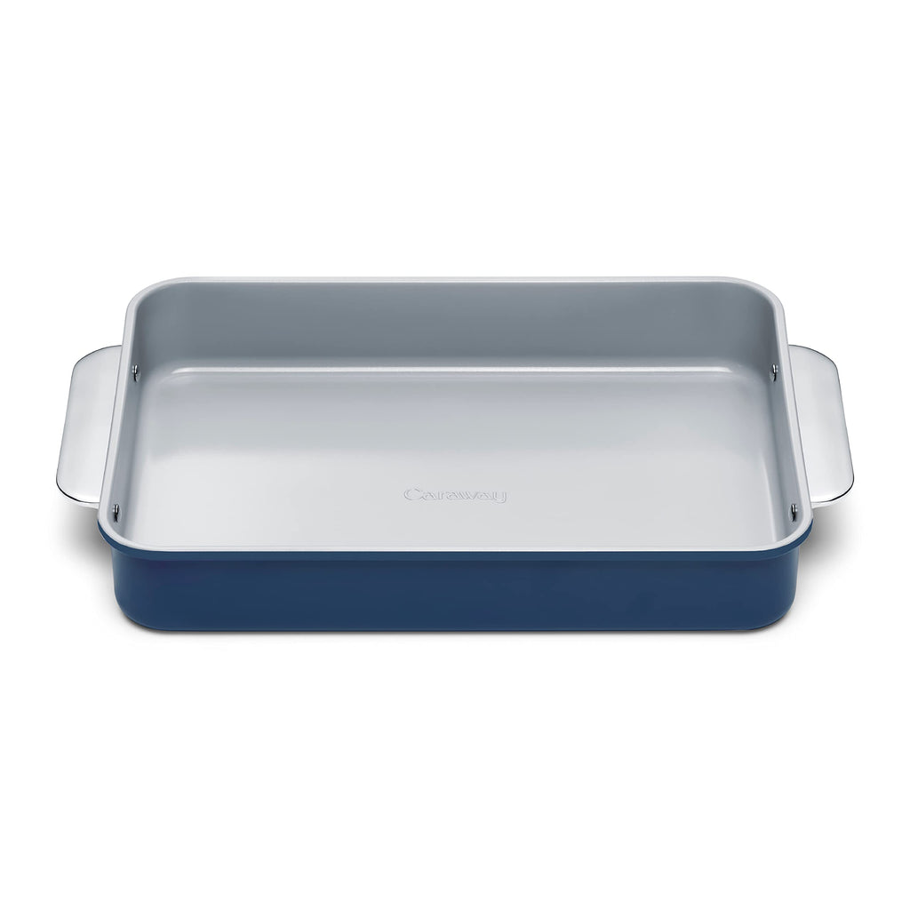 Caraway Non-Stick Ceramic 9”x13” Rectangle Pan - Naturally Slick Ceramic Coating - Non-Toxic, PTFE & PFOA Free - Perfect for Brownies, Lasagnas, and More - Cream