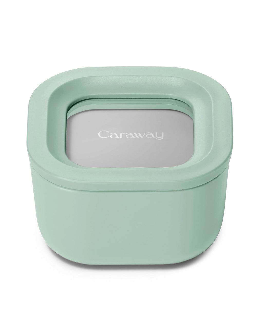 Caraway Glass Food Storage - 6.6 Cup Glass Container - Ceramic Coated Food Container - Non Stick Lunch Box Container with Lids - Dishwasher, Oven, & Microwave Safe - Cream