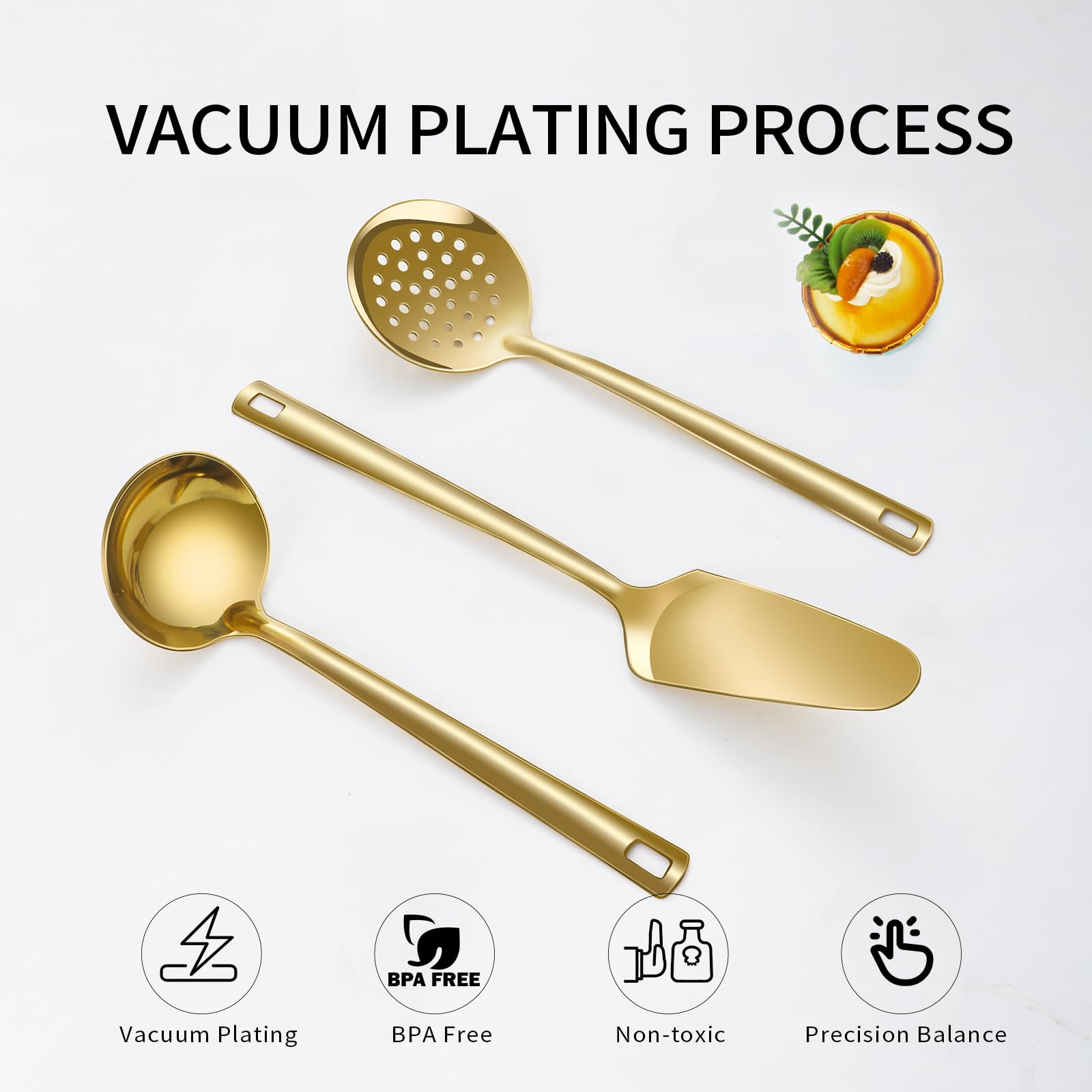 Lazycorner Cooking Utensil Set 11 Pcs Stainless Steel Kitchen Utensils Set Wok Utensils Kitchen Tool Set Spatula Set Heat Resistant Metal Kitchen Tools Ergonomic HandleEasy to Clean Dishwasher Safe