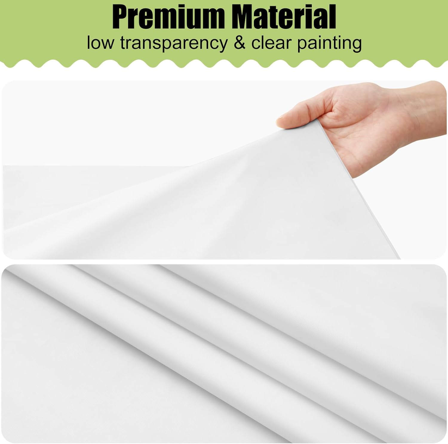 Smiry Disposable Table Cloth - 6 Pack, 54 x 108 Inch Waterproof Rectangle Tablecloths for Parties, Decorative Plastic Table Cover, Leakproof & Sturdy, White