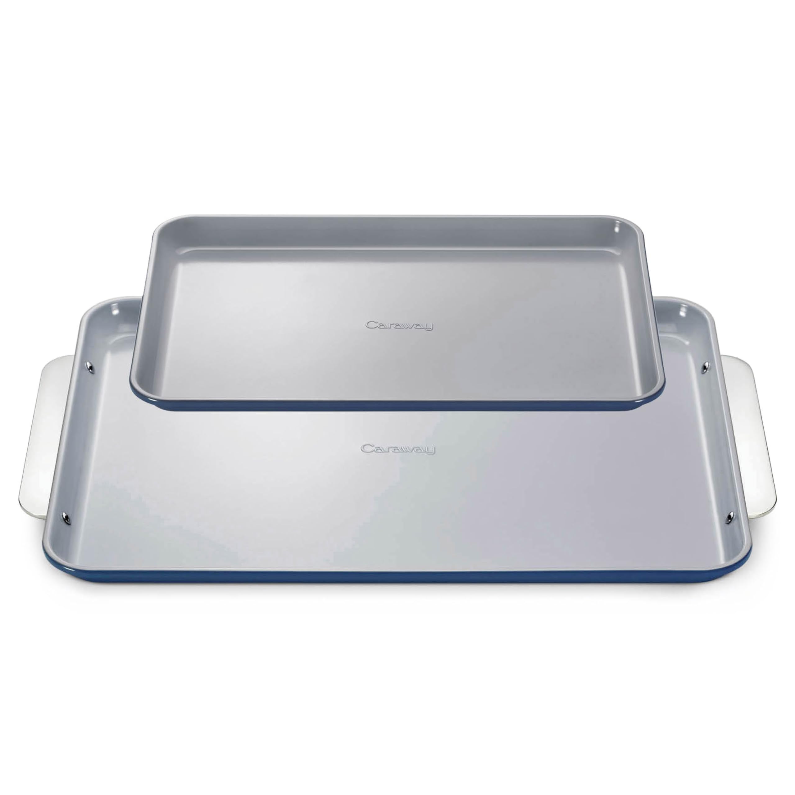 Caraway Nonstick Ceramic Small Baking Sheet (9x13”) – Non-Toxic, PTFE & PFOA Free – Oven Safe – Aluminized Steel Core – Mini Sheet Pan for Baking, Roasting & More - Cream